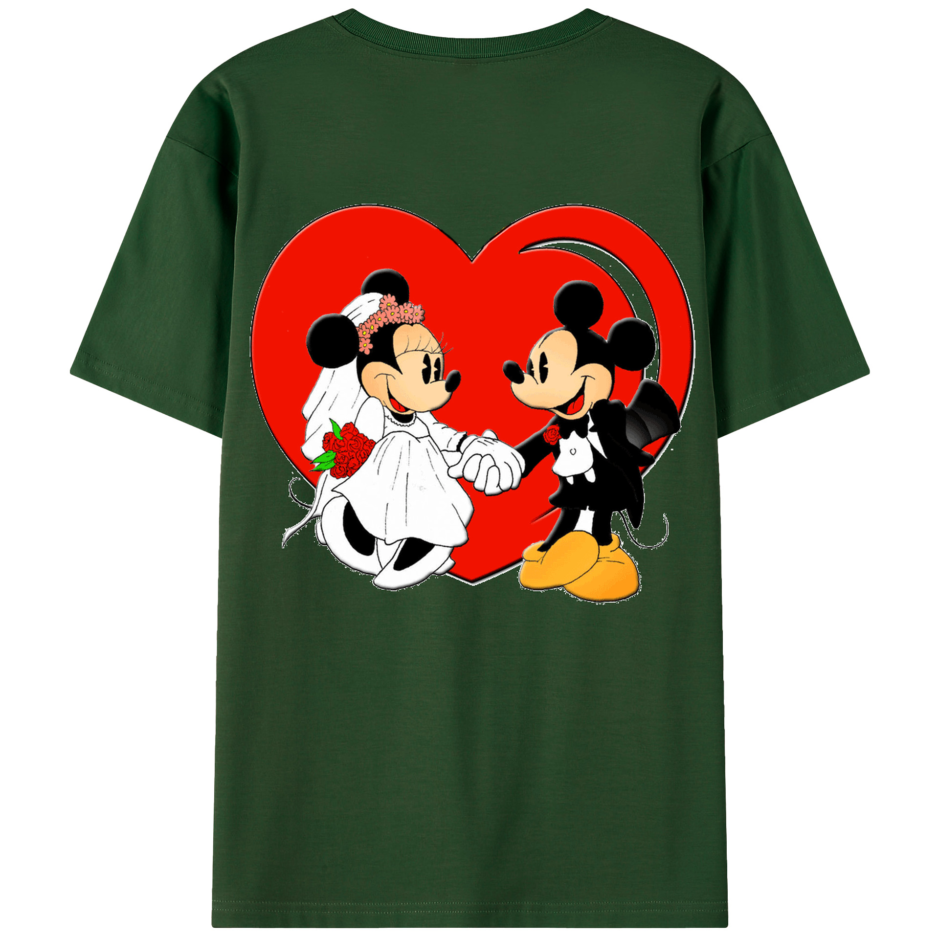 （画像用） ミッキーマウス Mickey Mouse 綿100％半袖Tシャツ（背面プリント）
